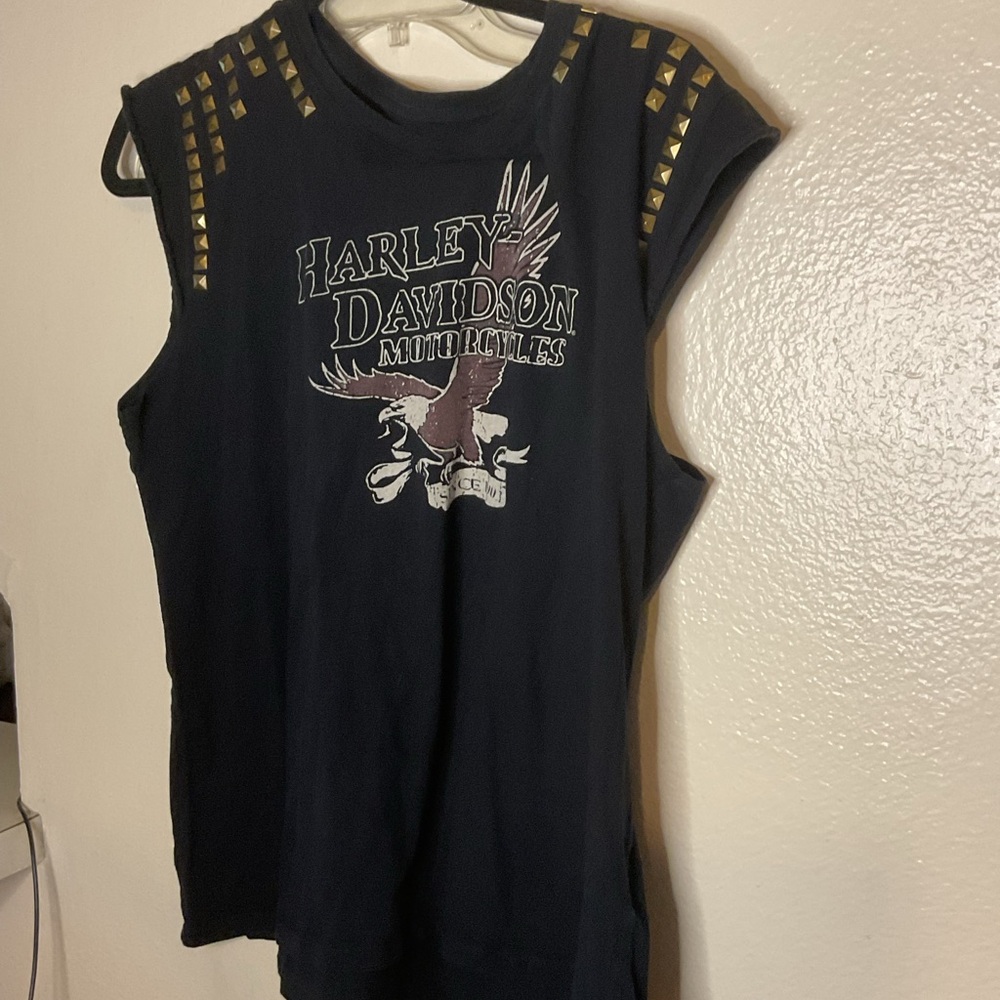 Harley-Davidson Kids Black Tank with Gold Studs